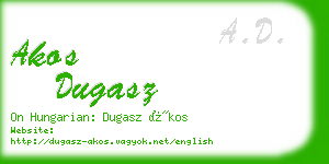 akos dugasz business card